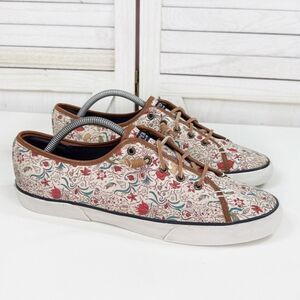 Sperry Mermaids Seashells Canvas Lace Up Sneakers Cream Multi Womens 12